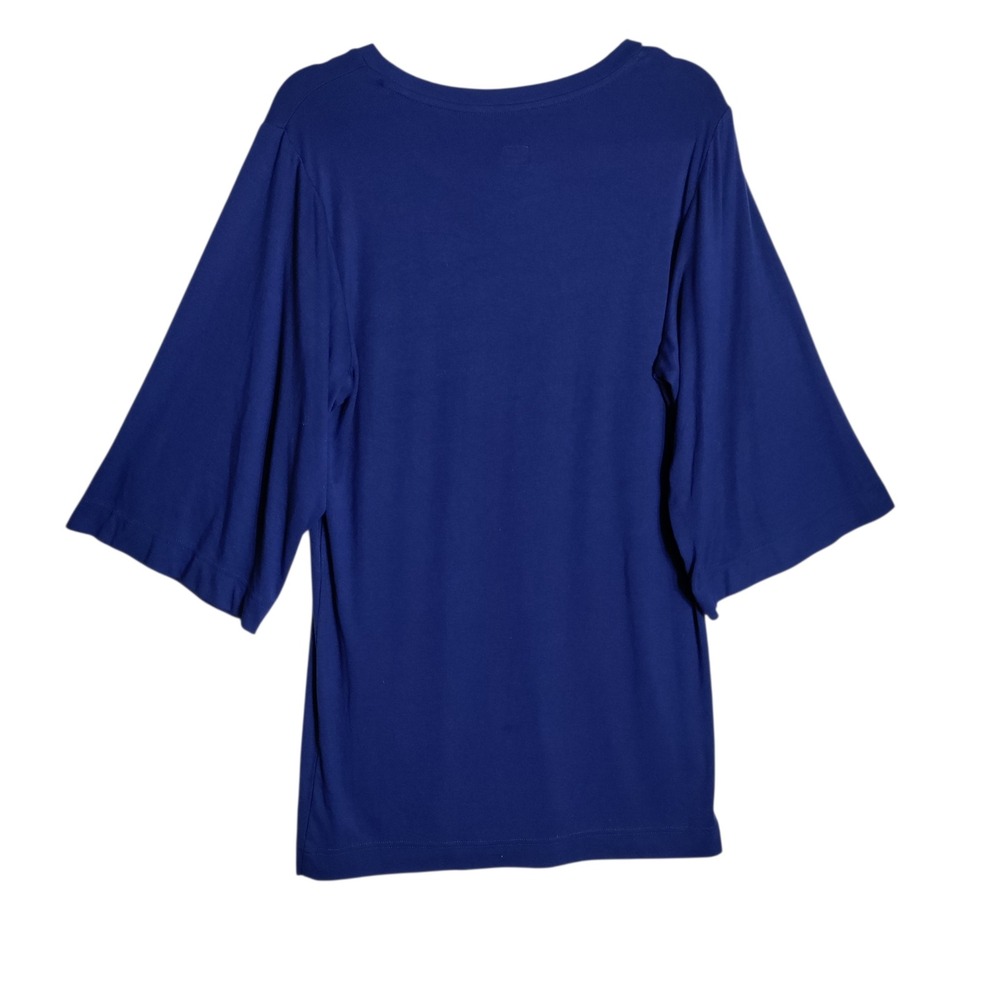 Free‎ People Free-est Womens Royal Blue Kimono Sleeve Tunic Top Size Large